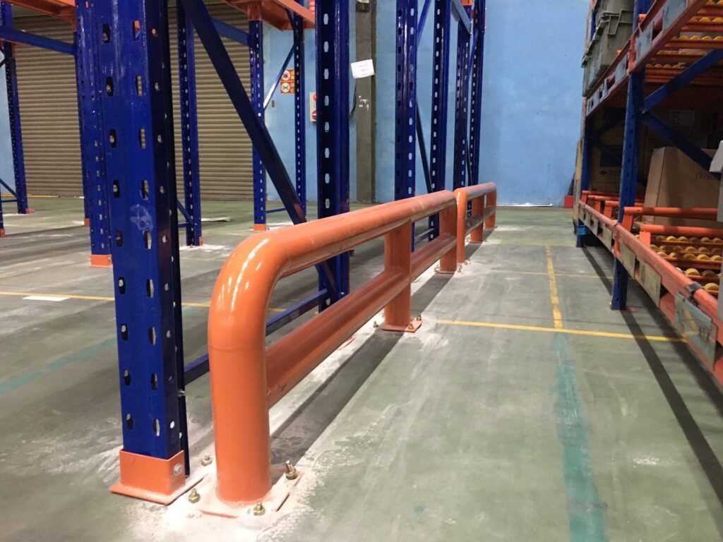 Kệ pallet Selective có thanh chắn đầu dãy Kệ pallet Selective có thanh chắn bảo vệ đầu dãy do Long Quyền thiết kế và thi công